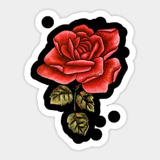 Vintage Rose Sticker